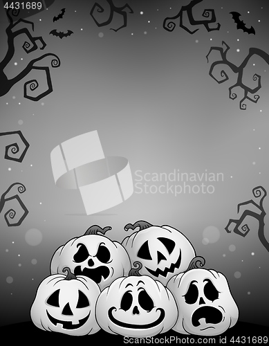 Image of Pile of Halloween pumpkins theme 8