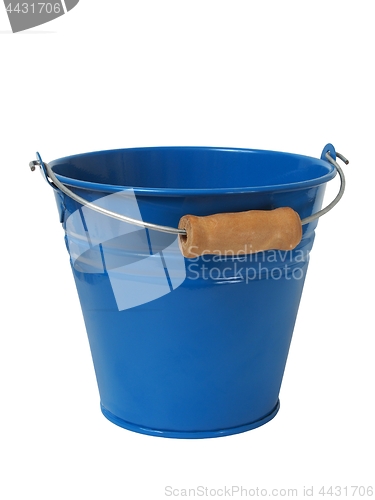 Image of Blue bucket on white