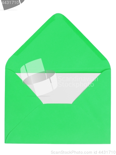 Image of Green envelope with letter