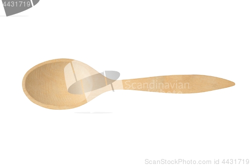 Image of Wooden spoon on white