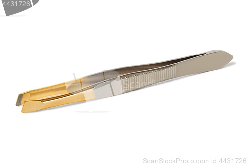 Image of Cosmetic tweezers on white