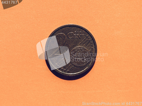 Image of Vintage Euro cent coins