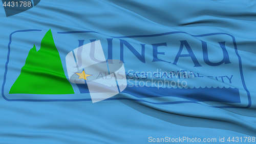 Image of Closeup Juneau Flag