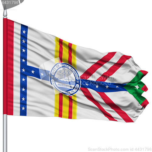 Image of Tampa City Flag on Flagpole, USA