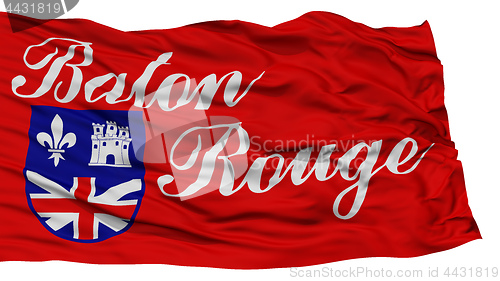 Image of Isolated Baton Rouge Flag, Waving on White Background