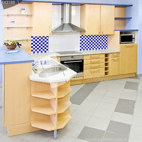 Image of Blue kitchen square