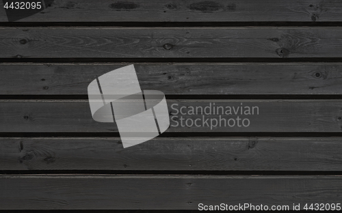 Image of Dark Rough Horizontal Wooden Planks Background