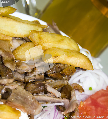 Image of gyro plate dinner greece