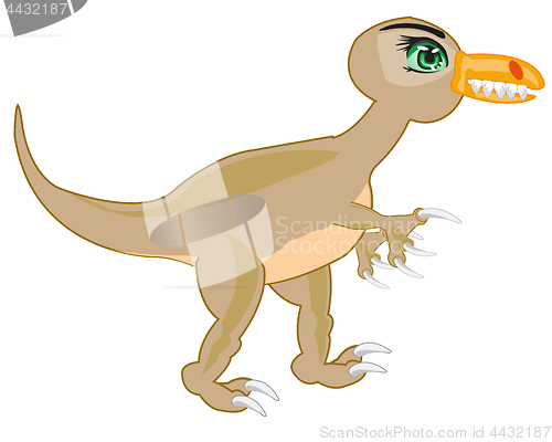 Image of Vector illustration animal dinosaur on white background