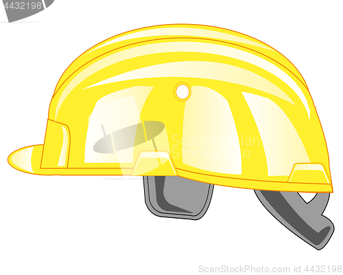 Image of Vector illustration of the defensive helmet of the builder of the wanted colour