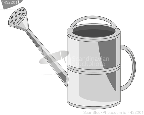 Image of Garden instrument sprinkling can for water.Vector illustration