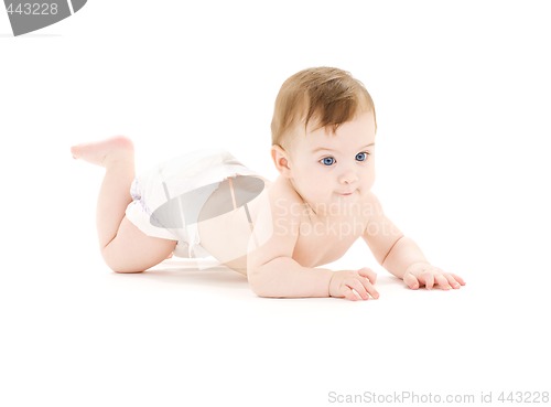 Image of crawling baby boy