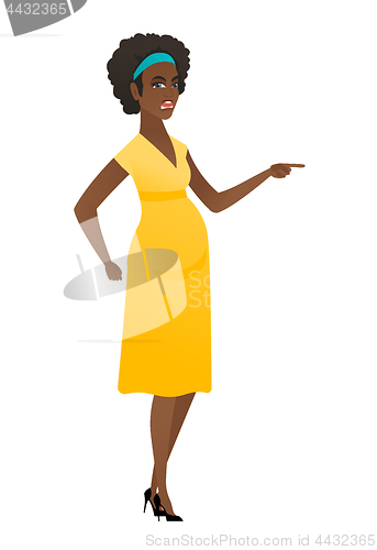 Image of Furious pregnant woman screaming.