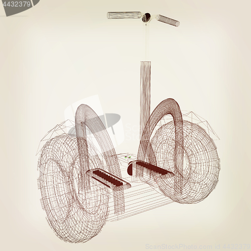 Image of Mini electrical and ecological transport on a white background. 