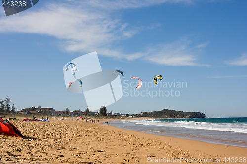 Image of Kite Surfing At The Beach