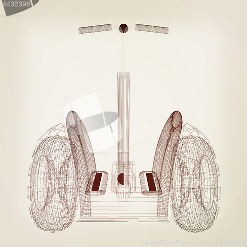Image of Mini electrical and ecological transport on a white background. 