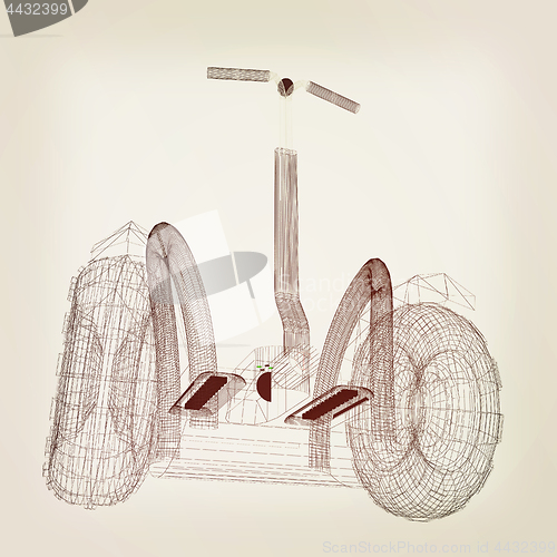 Image of Mini electrical and ecological transport on a white background. 