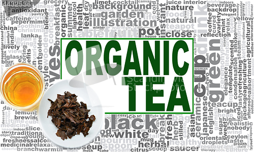 Image of Organic tea word cloud