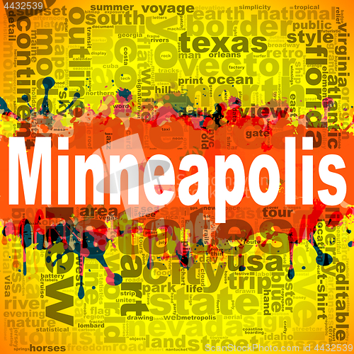 Image of Minneapolis word cloud design