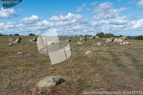 Image of Vikings grave field in Sweden