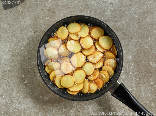 Image of frying potatoes in a pan