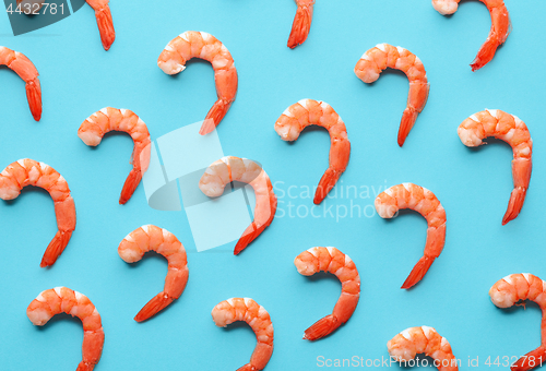 Image of pattern of boiled prawns