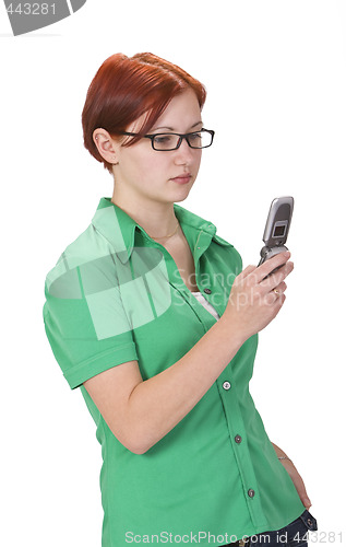 Image of Girl with mobile phone