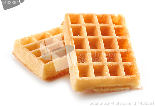 Image of waffles on a white background