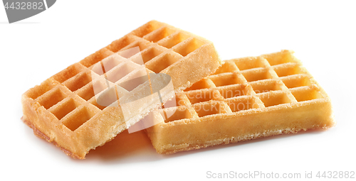 Image of waffles on a white background