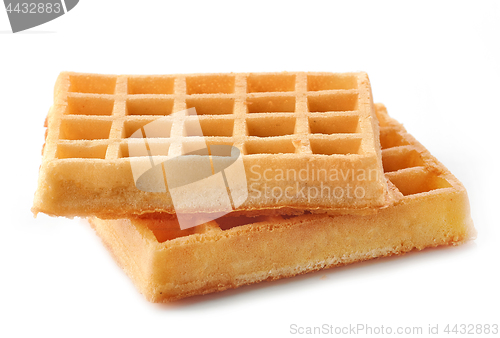 Image of waffles on a white background