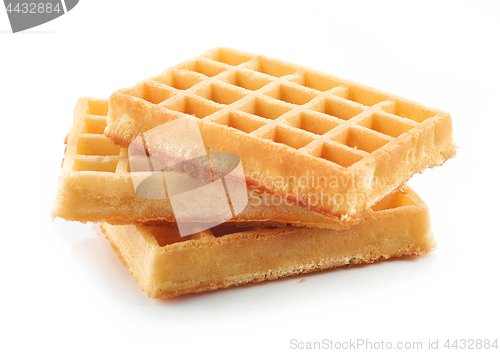 Image of waffles on a white background