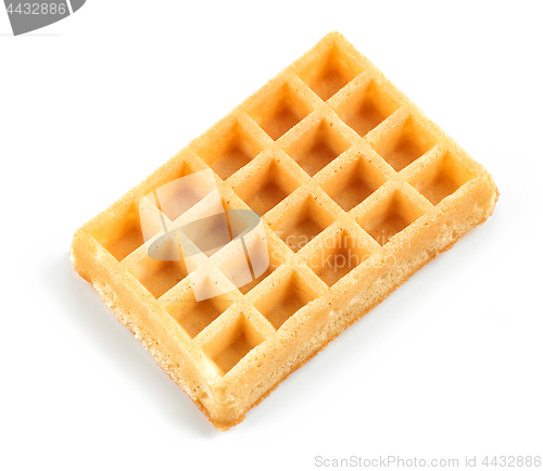 Image of waffle on white background