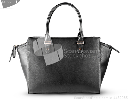 Image of Ladies black leather bag