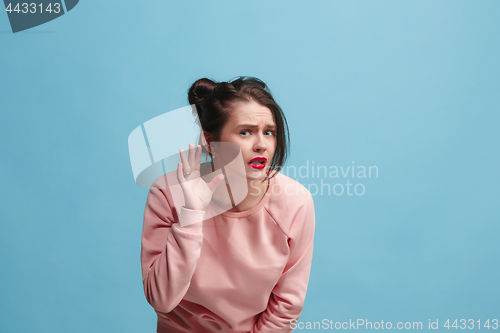 Image of The happy businesswoman standing and young woman listening