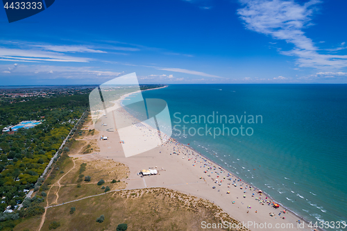 Image of Italy, the beach of the Adriatic sea. Rest on the sea near Venic
