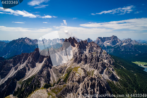 Image of National Nature Park Tre Cime In the Dolomites Alps. Beautiful n