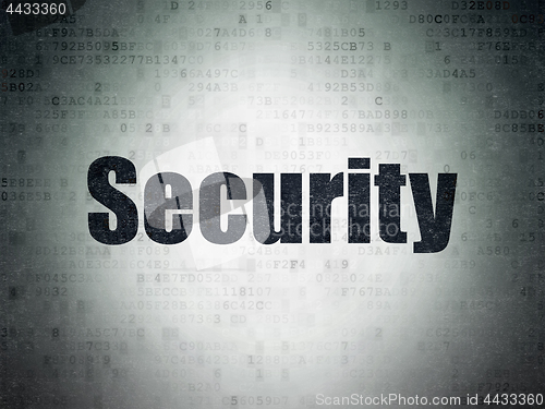 Image of Safety concept: Security on Digital Data Paper background