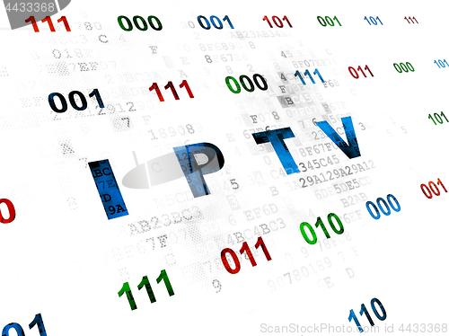 Image of Web design concept: IPTV on Digital background