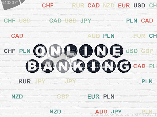Image of Finance concept: Online Banking on wall background