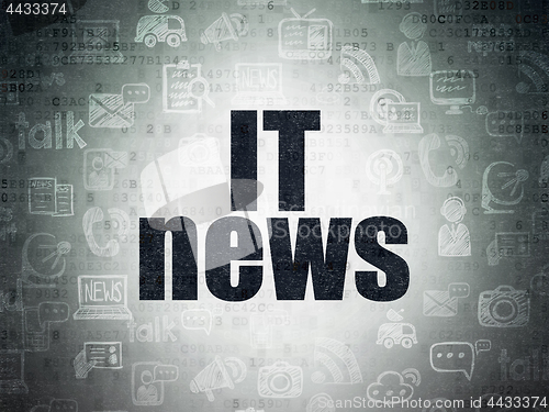 Image of News concept: IT News on Digital Data Paper background