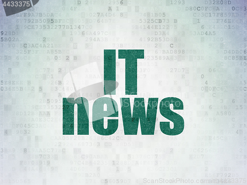 Image of News concept: IT News on Digital Data Paper background