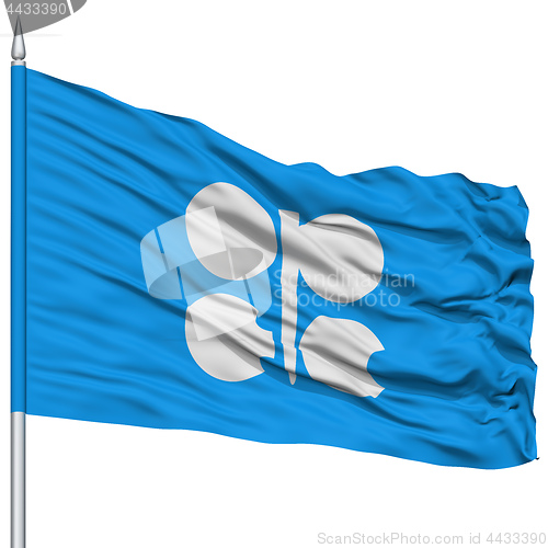 Image of OPEC Flag on Flagpole