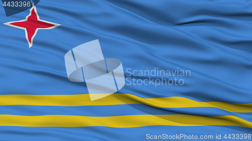 Image of Closeup Aruba Flag