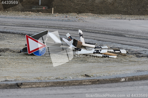 Image of Piled street signs