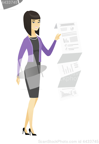 Image of Business woman giving business presentation.