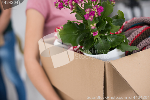 Image of young couple moving into a new home