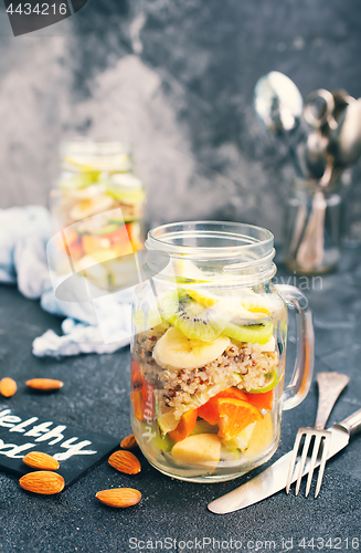 Image of fresh salad in bank