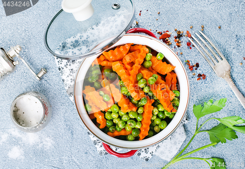 Image of carrot with peas