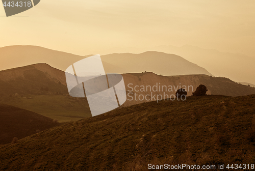 Image of Sunset in mountains