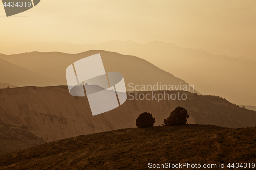 Image of Sunset in mountains